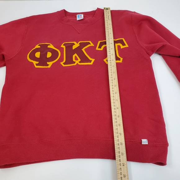 Vintage 80s Russell Phi Kappa Tau Greek Fraternity Crewneck Sweatshirt S College - Picture 12 of 13